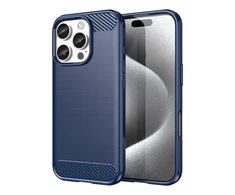 Hurtel Carbon Apple iPhone 16 Pro Max silikoninis – dėklas telefonui mėlynos spalvos