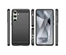 Hurtel Carbon Case do Samsung Galaxy S24 FE – dėklas telefonui juodos spalvos