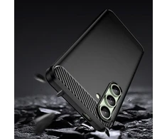 Hurtel Carbon Case do Samsung Galaxy S24 FE – dėklas telefonui juodos spalvos