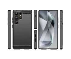 Hurtel Carbon Case do Samsung Galaxy S25 Ultra – dėklas telefonui juodos spalvos