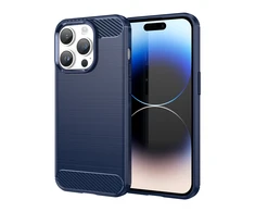 Hurtel Carbon dėklas skirtas iPhone 14 Pro Max, mėlynas