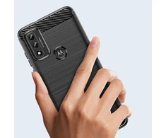 Hurtel Carbon dėklas skirtas Motorola Moto G Play 2022, juodas