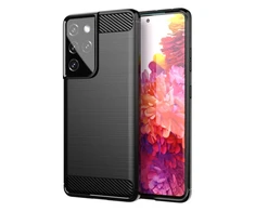 Hurtel Carbon dėklas skirtas Samsung Galaxy S21 Ultra 5G, juodas