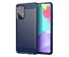 Hurtel Carbon dėklas skirtas Samsung Galaxy A72 4G, mėlynas