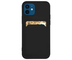 Hurtel Card silikoninis dėklas skirtas Samsung Galaxy S21+ 5G (S21 Plus 5G), juodas