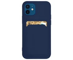 Hurtel Card silikoninis dėklas skirtas Samsung Galaxy A22 4G, tamsiai mėlynas