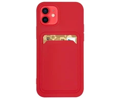 Hurtel Card silikoninis dėklas skirtas Xiaomi Redmi Note 10 5G / Poco M3 Pro, raudonas