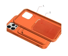Hurtel Card silikoninis dėklas skirtas Xiaomi Redmi Note 11 Pro + 5G / 11 Pro 5G / 11 Pro, mėlynas