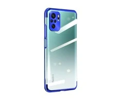 Hurtel Clear Color dėklas skirtas Xiaomi Redmi Note 10 5G / Poco M3 Pro, mėlynas rėmelis