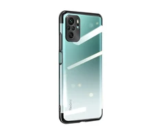 Hurtel Clear Color dėklas skirtas Xiaomi Redmi Note 10 5G / Poco M3 Pro, juodas rėmelis