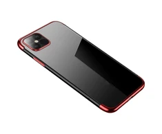 Hurtel Clear Color dėklas skirtas Xiaomi Redmi Note 11S/Note 11, raudonas rėmelis