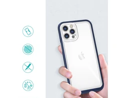 Hurtel Clear dėklas skirtas iPhone 12 Pro Max, mėlynas