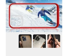 Hurtel Clear dėklas skirtas iPhone 12 Pro Max, raudonas