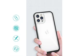 Hurtel Clear dėklas skirtas iPhone 12 Pro Max, juodas