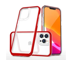 Hurtel Clear dėklas skirtas iPhone 13 Pro Max, raudonas