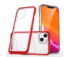 Hurtel Clear dėklas skirtas iPhone 14 Plus, raudonas
