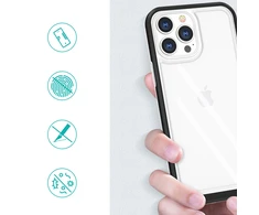 Hurtel Clear dėklas skirtas iPhone 14 Pro Max, raudonas
