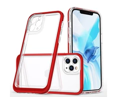 Hurtel Clear dėklas skirtas iPhone iPhone 11 Pro Max, raudonas
