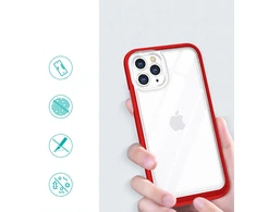 Hurtel Clear dėklas skirtas iPhone iPhone 11 Pro Max, raudonas