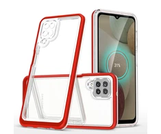 Hurtel Clear dėklas skirtas Samsung Galaxy A22 4G, raudonas