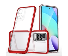Hurtel Clear dėklas skirtas Xiaomi Redmi 10, raudonas