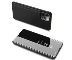 Hurtel Clear View dėklas skirtas iPhone 13 Pro Max, juodas