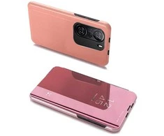 Hurtel Clear View dėklas skirtas Xiaomi Redmi K40 Pro+ / K40 Pro / K40 / Poco F3, rožinis