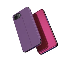 Hurtel skaidrus View dėklas skirtas Apple iPhone 16e Flip dėklas – rožinės spalvos