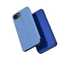 Hurtel skaidrus View dėklas skirtas Apple iPhone 16e Flip dėklas – mėlynos spalvos