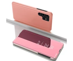 Hurtel Clear View Samsung Galaxy S25 Ultra dėklas telefonui rožinės spalvos