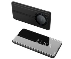 Hurtel Clear View Honor Magic5 Lite / X40 / X9a flip cover dėklas telefonui juodos spalvos