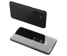 Hurtel Clear View Samsung S24 Ultra atverčiamas – dėklas telefonui juodos spalvos