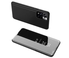 Clear View dėklas case Realme 10 flip cover dėklas telefonui juodos spalvos