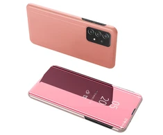 Hurtel Clear View dėklas skirtas Samsung Galaxy A73, rožinis
