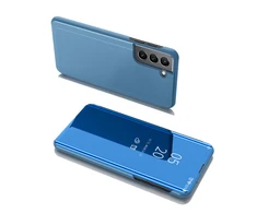 Hurtel Clear View dėklas skirtas Samsung Galaxy S22 + (S22 Plus), mėlynas