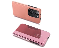 Hurtel Clear View dėklas skirtas Xiaomi Redmi K40 Pro+ / K40 Pro / K40 / Poco F3, rožinis