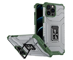Hurtel Crystal Ring dėklas skirtas iPhone 13 Pro, žalias