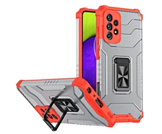 Hurtel Crystal Ring dėklas skirtas Samsung Galaxy A72 4G, raudonas