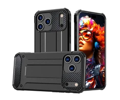 Hurtel Dėklas Hybrid Armor skirtas Apple iPhone 17 Pro šarvuotas – juodos spalvos