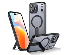 Hurtel Hybrid Armor X dėklas skirtas Apple iPhone 17 Pro with MagSafe-compatible stand – juodos spalvos