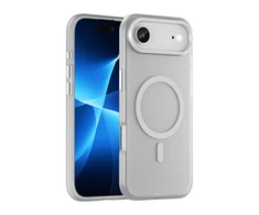 Hurtel Dėklas Magnetic Abrasive skirtas Apple iPhone 17 Air suderinamas su MagSafe – baltos spalvos