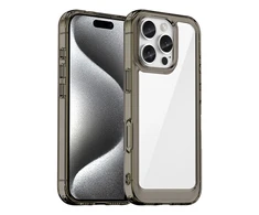 Hurtel Outer Space dėklas skirtas Apple iPhone 16e Flexible Frame dėklas – Translucent, juodos spalvos