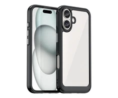Hurtel Outer Space dėklas skirtas Apple iPhone 16e Flexible Frame dėklas - juodos spalvos