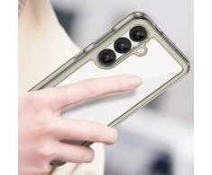Hurtel Outer Space dėklas skirtas Samsung Galaxy S25 Edge Flexible Frame dėklas – Translucent, juodos spalvos