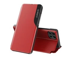 Hurtel Eco Leather View dėklas skirtas Samsung Galaxy A22 4G, raudonas