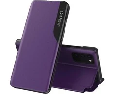 Hurtel Eco Leather View dėklas skirtas Samsung Galaxy A72 4G, violetinis