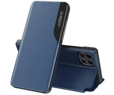 Hurtel Eco Leather View dėklas skirtas Samsung Galaxy A22 4G, mėlynas