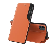 Hurtel Eco Leather View dėklas skirtas iPhone 13 Pro Max, oranžinis