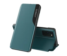 Hurtel Eco Leather View dėklas skirtas Samsung Galaxy A72 4G, žalias