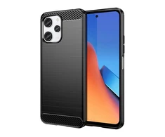 Hurtel Flexible carbon pattern case Xiaomi Redmi 12 Carbon dėklas – dėklas telefonui juodos spalvos